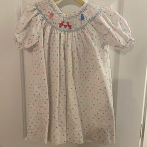 Birthday smocked dress